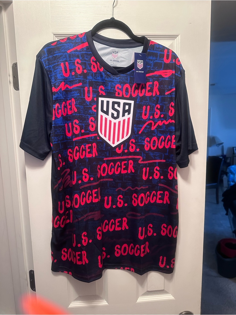 Boys' Graphic Training Tee - Navy & Red